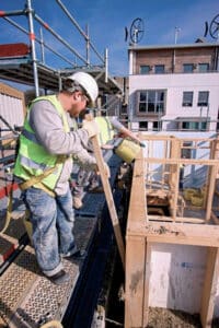 Hempcrete casting is a sustainable building technique