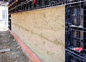 Hempcrete casting is a sustainable building technique